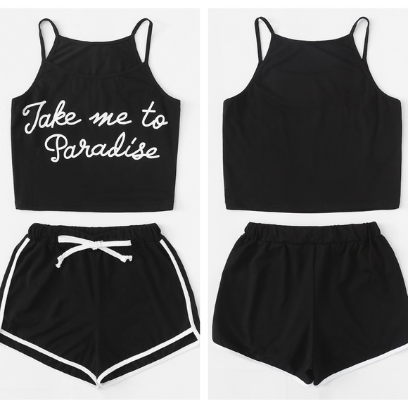Fierce Broad Pants - Take Me To Paradise Shorts Set